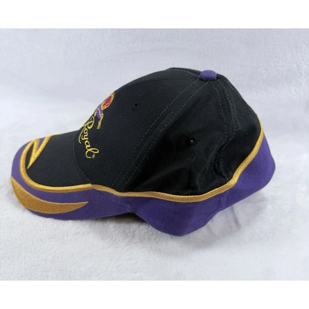 Y2K VTG Crown Royale Championship Racing Hat Adjustable Purple Black Flame NWOT